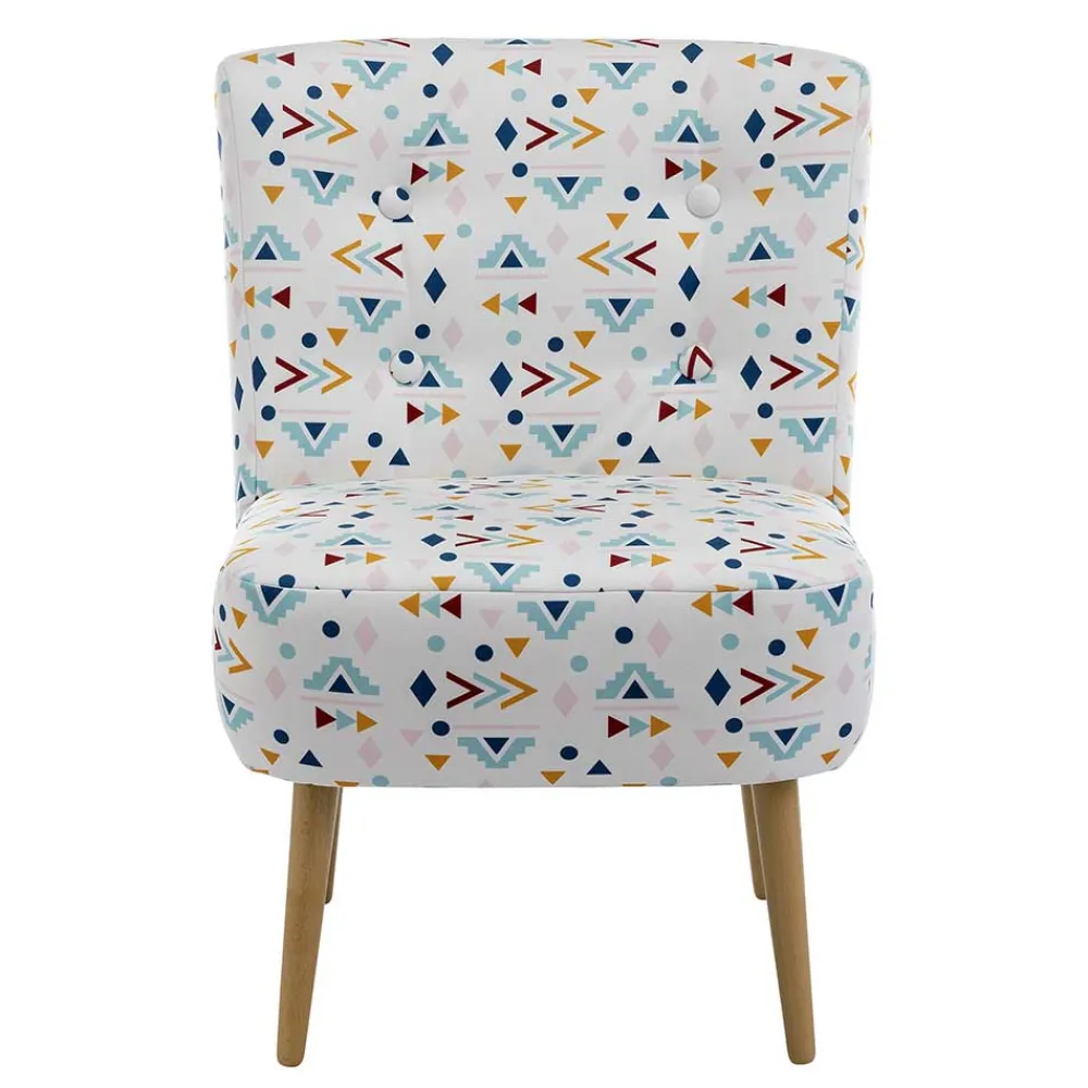 Wohnen Sessel<Retro Style Sessel mit gemustertem Stoffbezug - Veressa