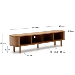 Wohnen Tv & Hifi-Möbel|Lowboards<Retro TV Unterschrank mit 2 Schiebetüren - Calming