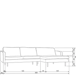 Wohnen Sofas<Retro Velvet Ecksofa in Taupe - Museo