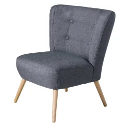 Wohnen Sessel<Retro-Sessel in Jeansblau Stoff - Florida