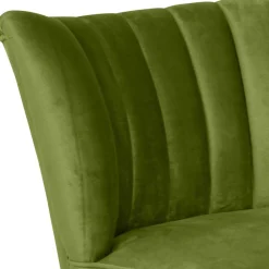 Wohnen Sessel<Retrosessel in Oliv Grün Samtvelours - Stevard