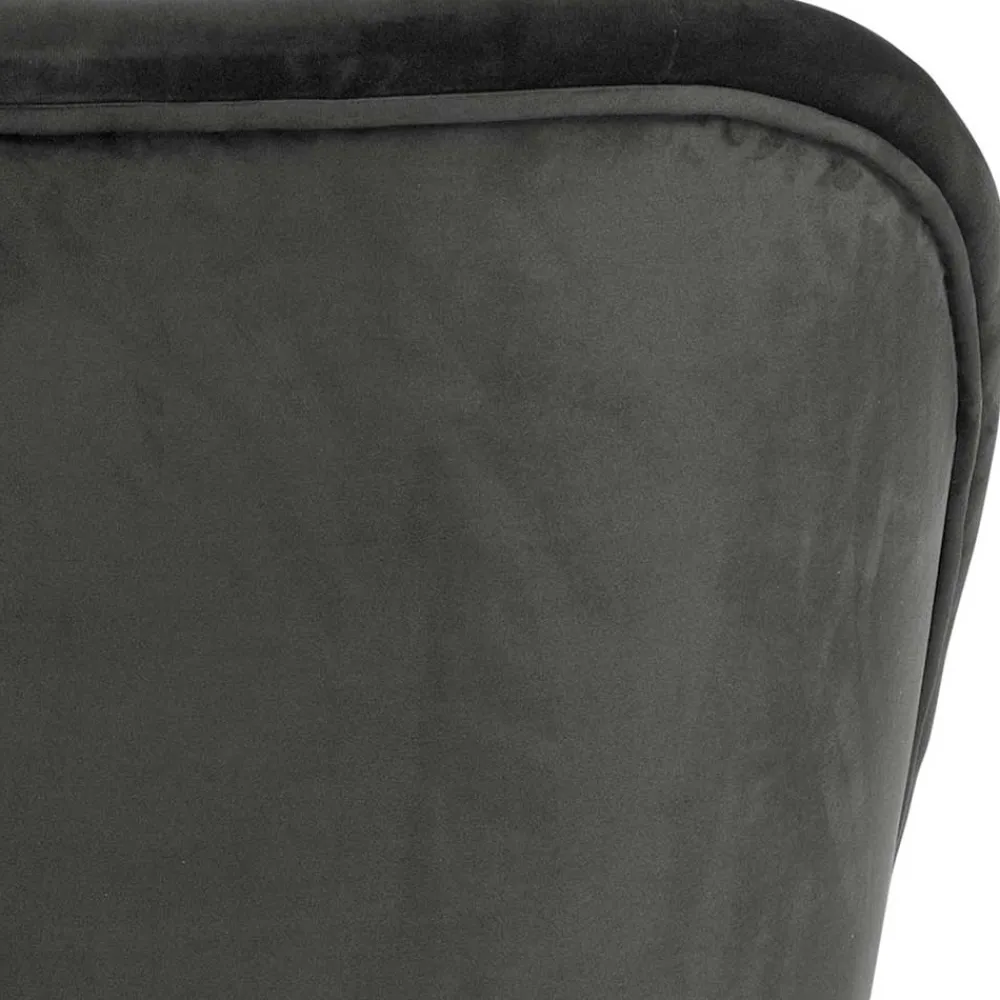 Wohnen Sessel<Retrosessel in Schwarz mit Samtbezug - Betty