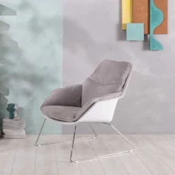 Wohnen Sessel|Stühle<Retrosessel mit Chrom Bügelgestell - Harukivo (2er Set)