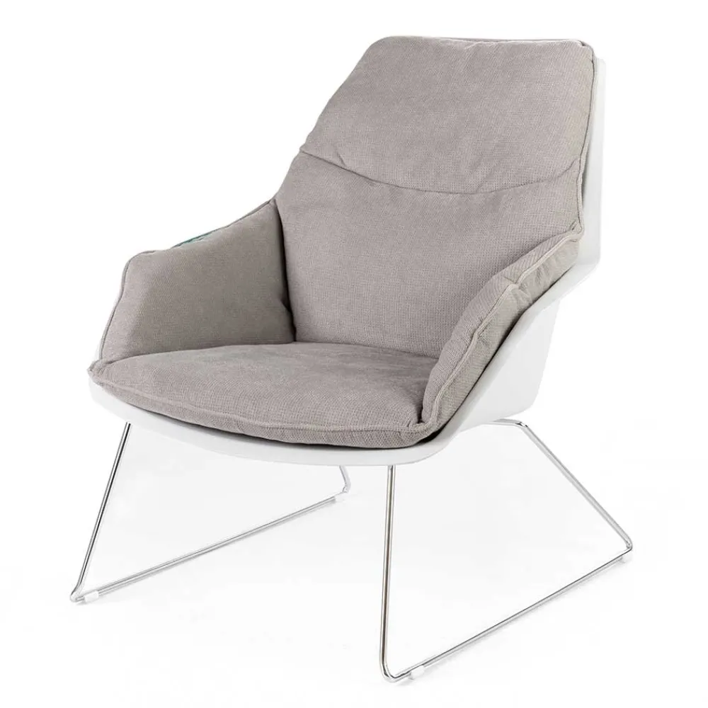 Wohnen Sessel|Stühle<Retrosessel mit Chrom Bügelgestell - Harukivo (2er Set)