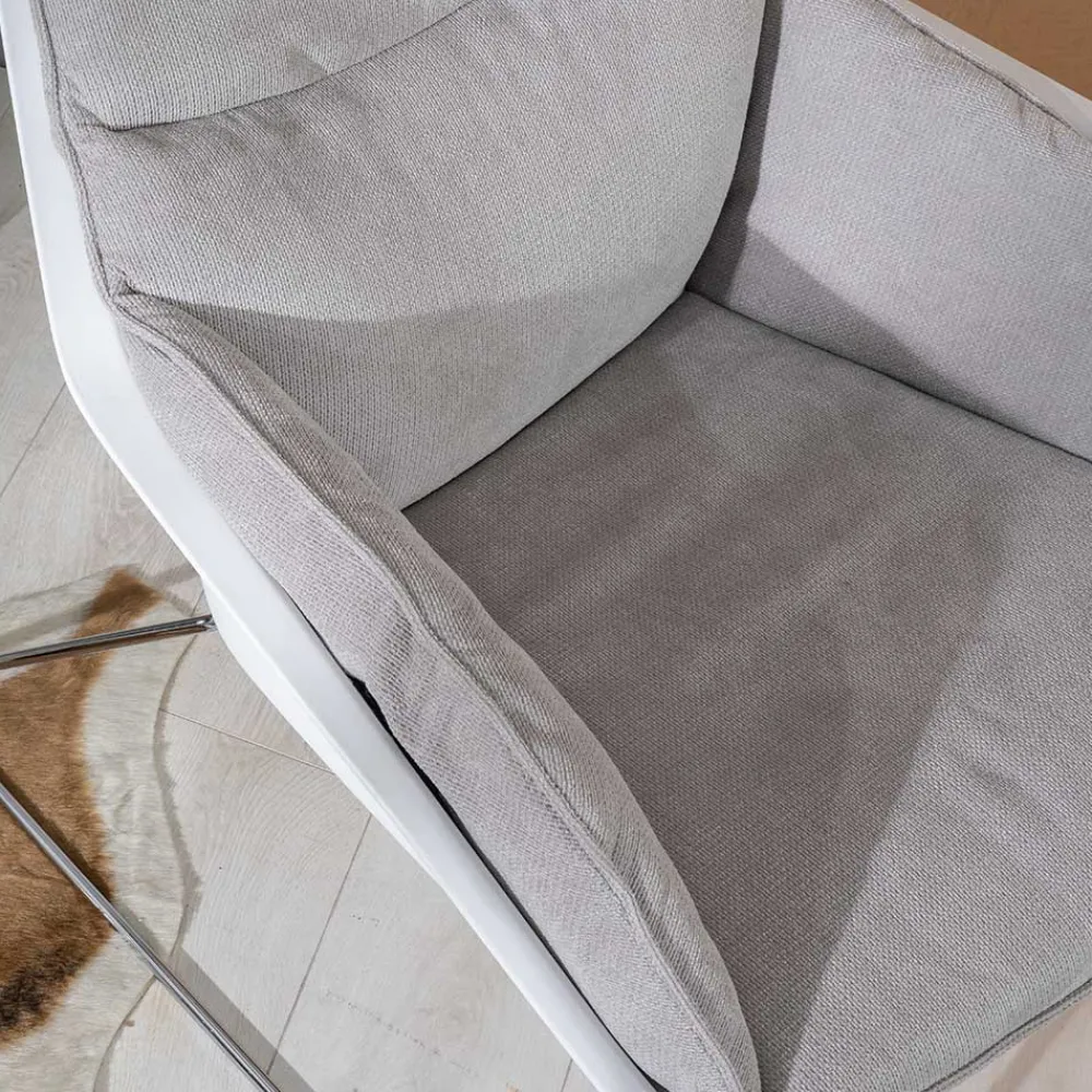 Wohnen Sessel|Stühle<Retrosessel mit Chrom Bügelgestell - Harukivo (2er Set)