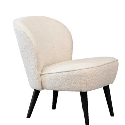 Wohnen Sessel<Retrostil Teddy Sessel in Creme - Castilla