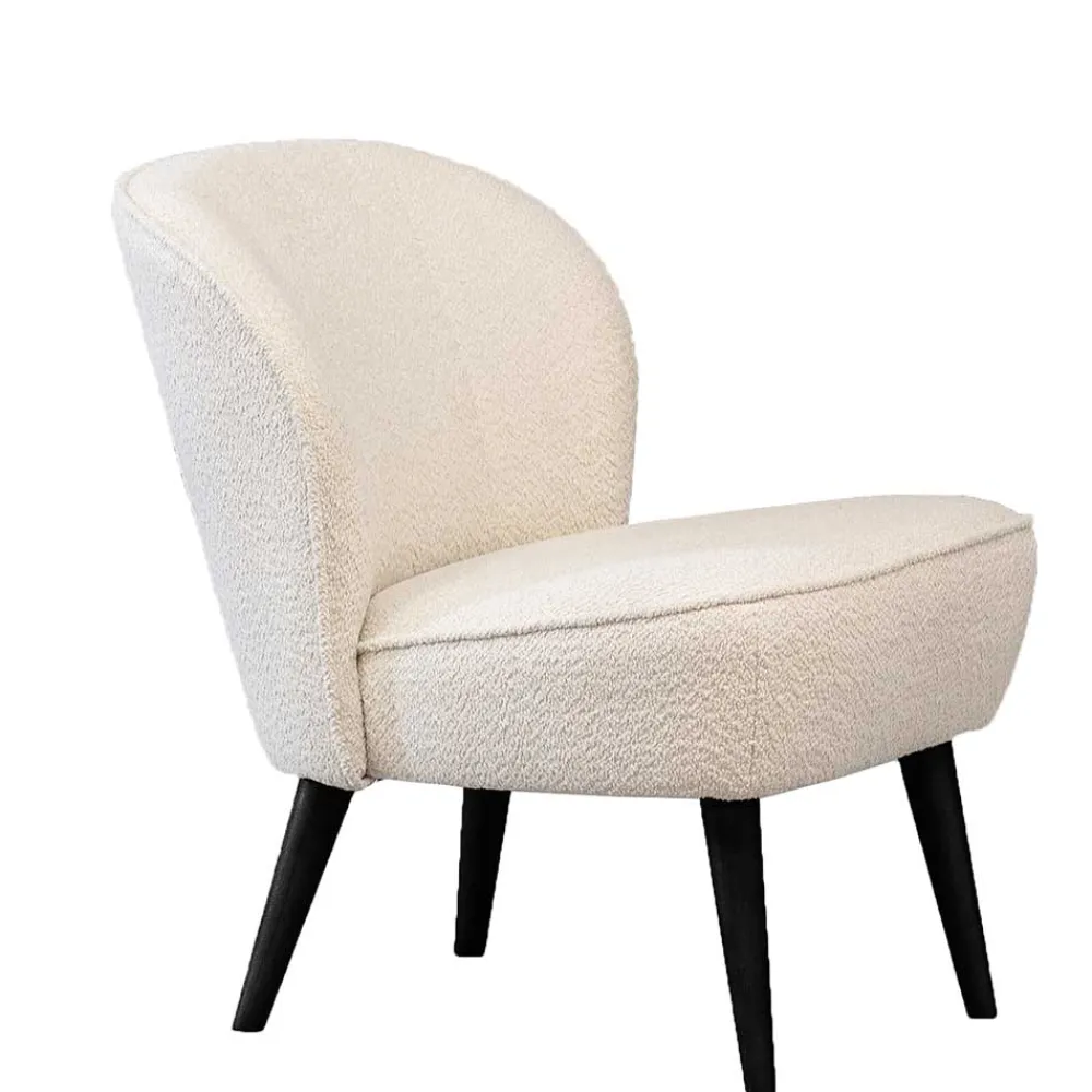 Wohnen Sessel<Retrostil Teddy Sessel in Creme - Castilla
