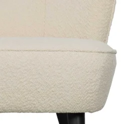 Wohnen Sessel<Retrostil Teddy Sessel in Creme - Castilla