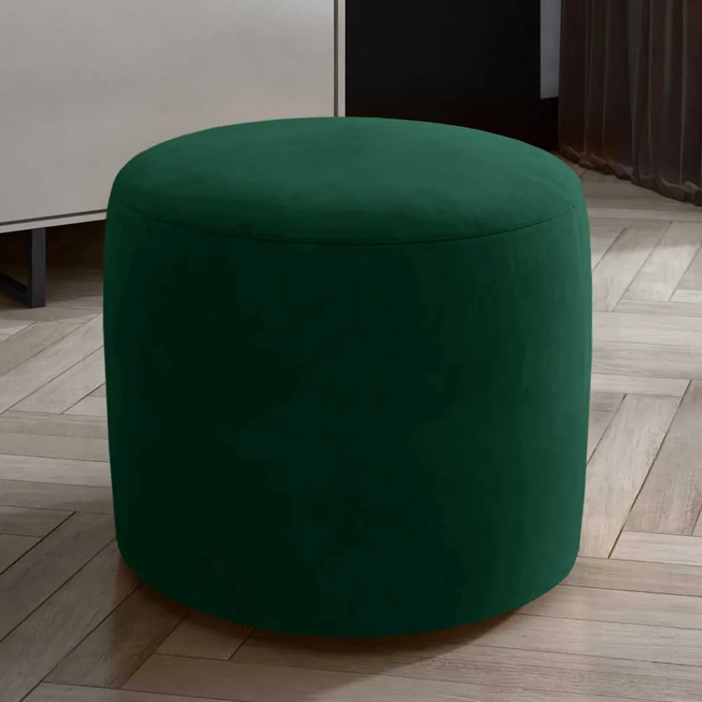 Wohnen Hocker<Retrostyle Hocker aus grünem Samt - Majero