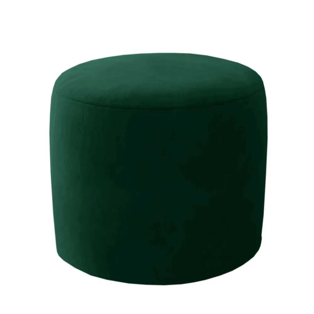 Wohnen Hocker<Retrostyle Hocker aus grünem Samt - Majero