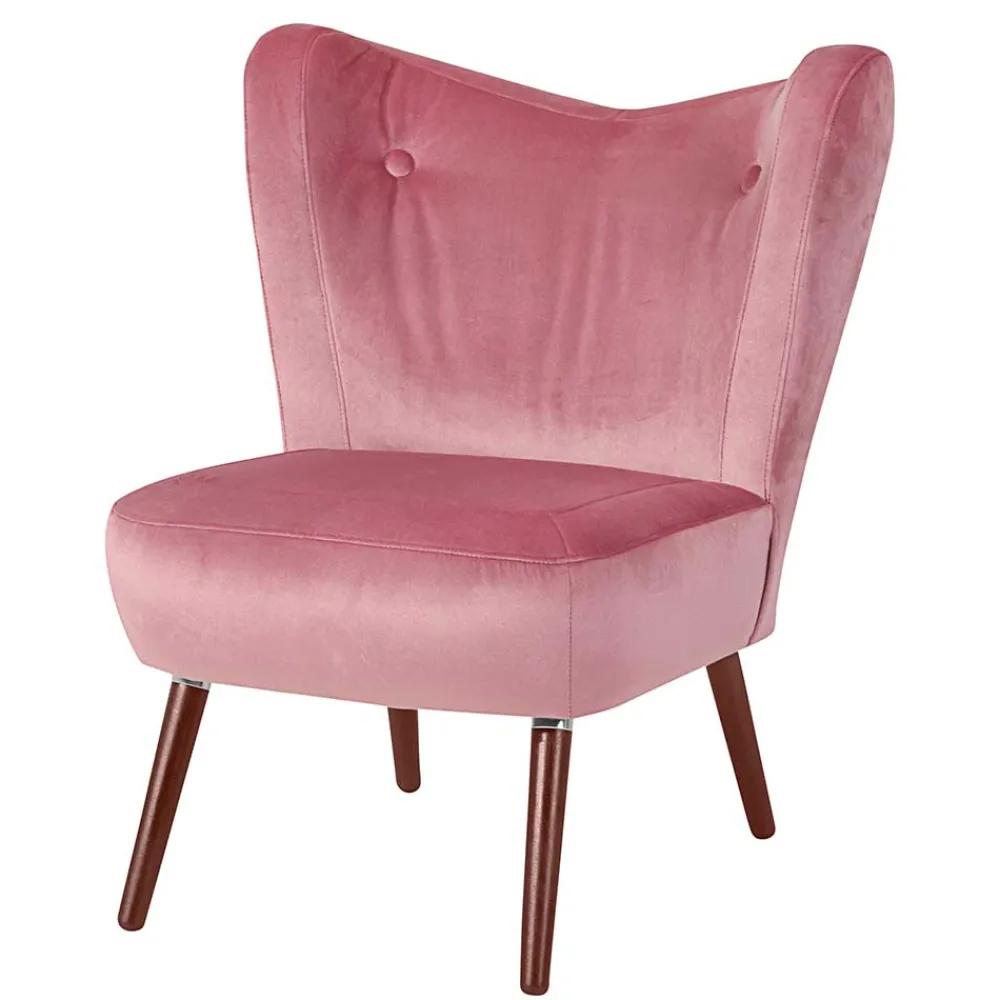 Wohnen Sessel<Retrostyle Polstersessel in Rosa - Lachar