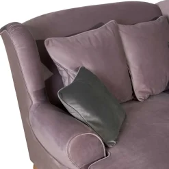 Wohnen Sessel<Rosa Komfortsessel mit Fußhocker - Garcia
