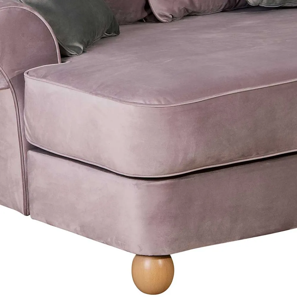 Wohnen Sessel<Rosa Komfortsessel mit Fußhocker - Garcia