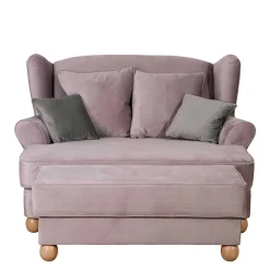 Wohnen Sessel<Rosa Komfortsessel mit Fußhocker - Garcia