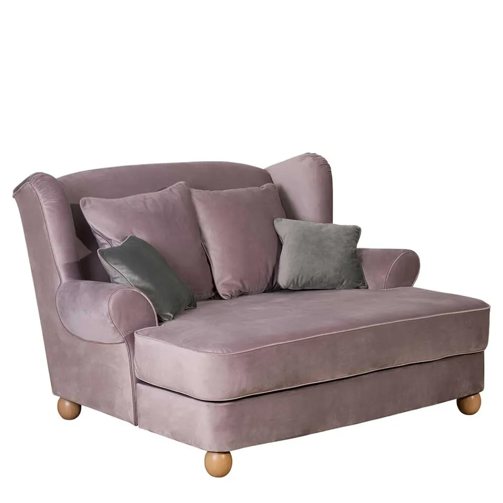 Wohnen Sessel<Rosa Komfortsessel mit Fußhocker - Garcia