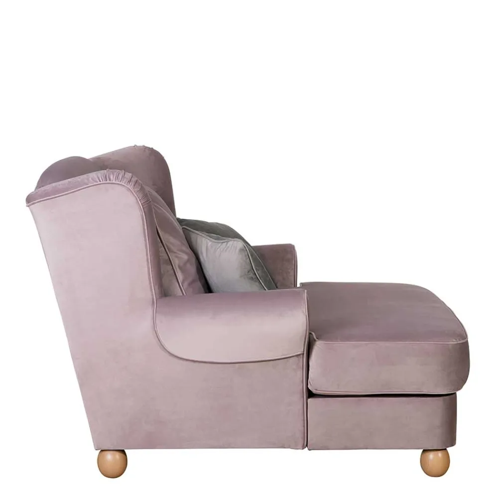 Wohnen Sessel<Rosa Komfortsessel mit Fußhocker - Garcia