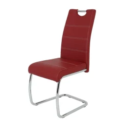 Wohnen Sessel|Stühle<Rote Stühle mit Kunstlederbezug - Karina (Set)