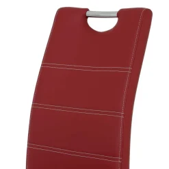 Wohnen Sessel|Stühle<Rote Stühle mit Kunstlederbezug - Karina (Set)