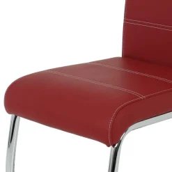 Wohnen Sessel|Stühle<Rote Stühle mit Kunstlederbezug - Karina (Set)