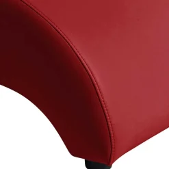Wohnen Sessel<Roter Kunstledersessel mit Buche Beinen - Systrem