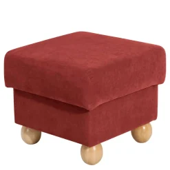 Wohnen Sessel<Roter Sessel mit Ohren aus Velours - Jamey