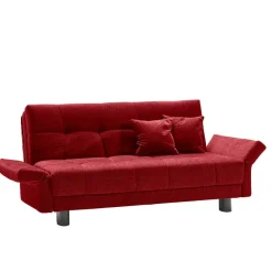 Wohnen Betten|Sofas<Rotes Schlafsofa mit Flachgewebe Bezug - Singuaro