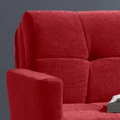Wohnen Betten|Sofas<Rotes Schlafsofa mit Flachgewebe Bezug - Singuaro