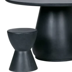 Wohnen Hocker<Runde Designhocker aus Tonfaser - Eterna (2er Set)