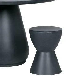 Wohnen Hocker<Runde Designhocker aus Tonfaser - Eterna (2er Set)