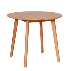 Wohnen Sitzgruppe<Runde Essgruppe aus Massivholz - Priemwa (fünfteilig)