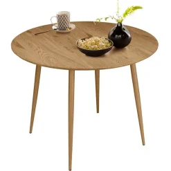 Wohnen Sitzgruppe<Runde Essgruppe mit Schalenstühlen - Fabiola (fünfteilig)