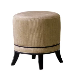Wohnen Hocker<Runder Hocker aus Cord in Beige - Vonika