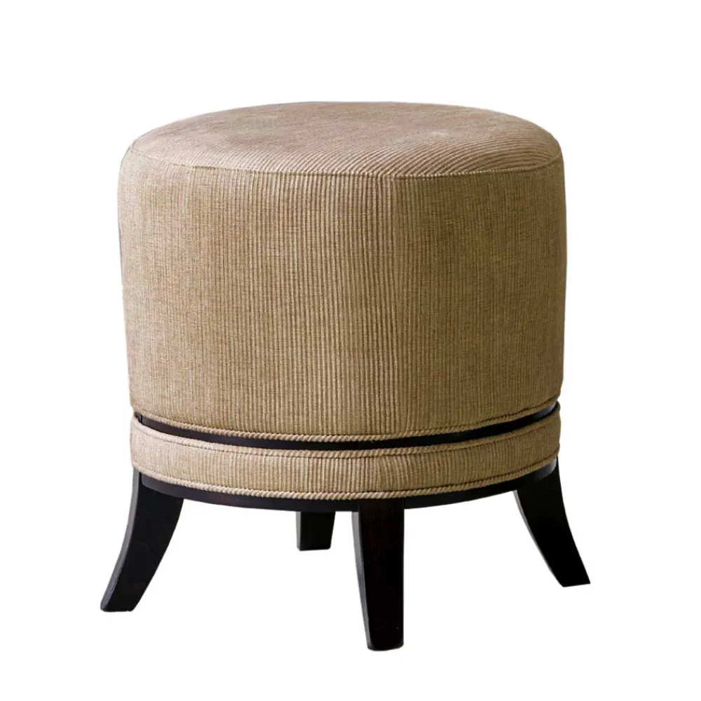Wohnen Hocker<Runder Hocker aus Cord in Beige - Vonika