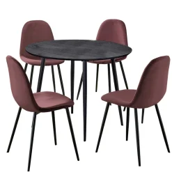 Wohnen Sitzgruppe<Runder Tisch mit Schalenstühlen - Sunya (fünfteilig)