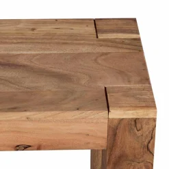 Wohnen Sitzbank<Rustikale Holzbank Vislan aus Akazie naturbelassen
