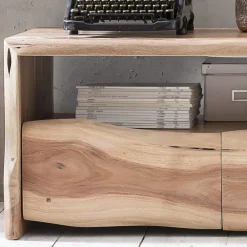 Wohnen Tv & Hifi-Möbel|Lowboards<Rustikales TV Lowboard mit Baumkante - Necrus