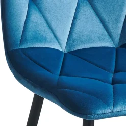 Wohnen Stühle<Samt Esszimmerstühle in Blau - Assolato (4er Set)