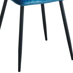 Wohnen Stühle<Samt Esszimmerstühle in Blau - Assolato (4er Set)