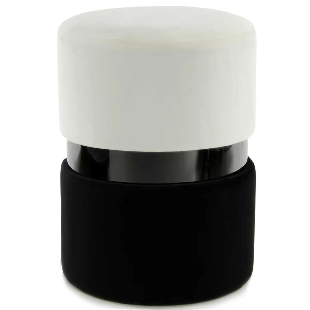 Wohnen Hocker<Samt Hocker in Creme & Schwarz - Gilianoa