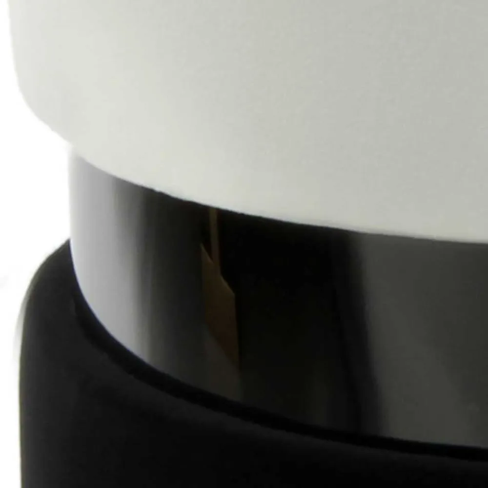 Wohnen Hocker<Samt Hocker in Creme & Schwarz - Gilianoa