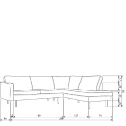 Wohnen Sofas<Samt Polsterecke in Blau - Cumagon