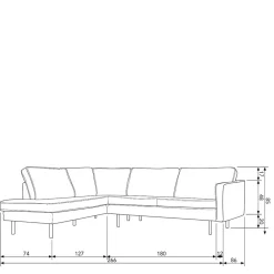 Wohnen Sofas<Samt Polsterecke in Blau - Cumagon