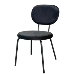 Wohnen Stühle<Samt Polsterstühle in Schwarz - Siao (2er Set)