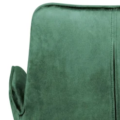 Wohnen Stühle<Samt Polsterstuhl mit Armlehnen in Grün - Panura