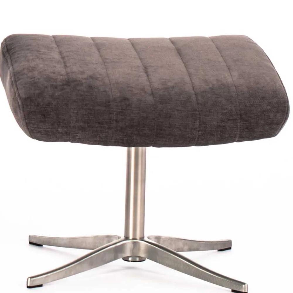 Wohnen Sessel<Samt Retrosessel mit Fußhocker - Gilianoa (zweiteilig)