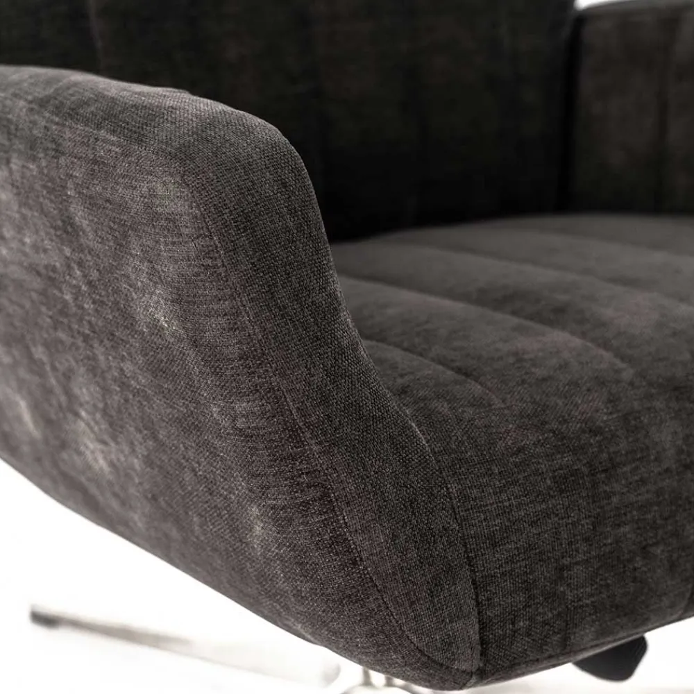 Wohnen Sessel<Samt Retrosessel mit Fußhocker - Gilianoa (zweiteilig)