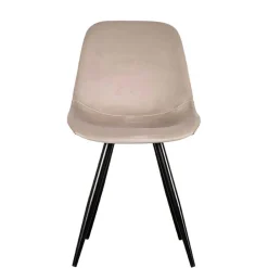 Wohnen Stühle<Samt Schalenstuhl in Beige - Jesafina (2er Set)