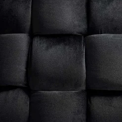 Wohnen Sitzbank<Samt Sitzbank in Schwarz Flechtdesign - Addara