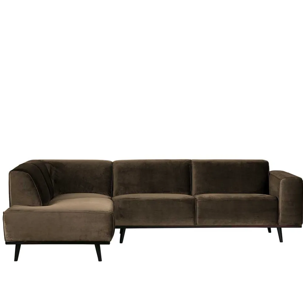 Wohnen Sofas<Samt Sofa Eckgarnitur in Taupe - Matca