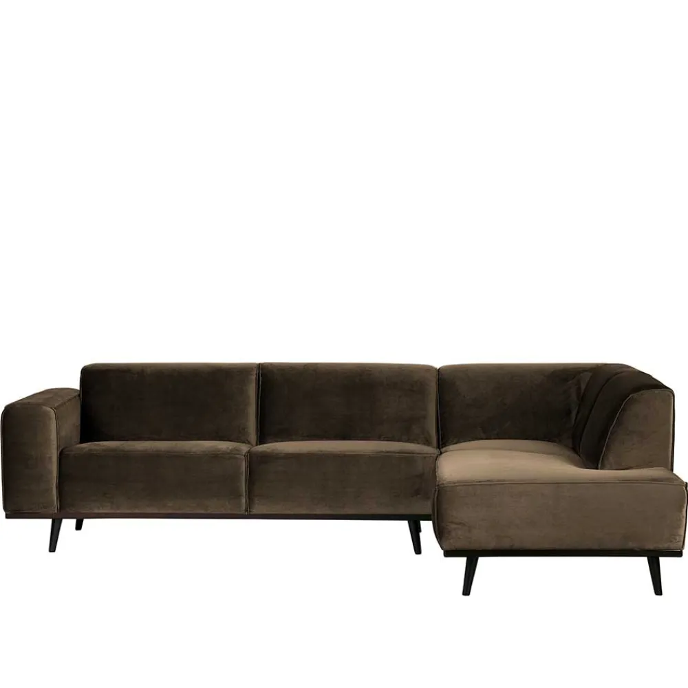 Wohnen Sofas<Samt Sofa Eckgarnitur in Taupe - Matca